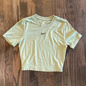 Nike Sage Green Cropped Slim Fit Tee